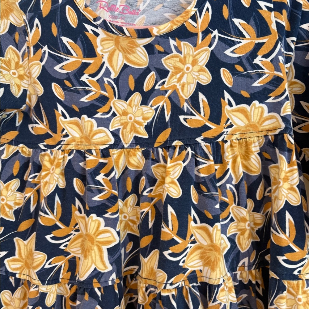 Ruffle Butts Daffodil Dress 4T 3/4 sleeve dress - Picture 2 of 4